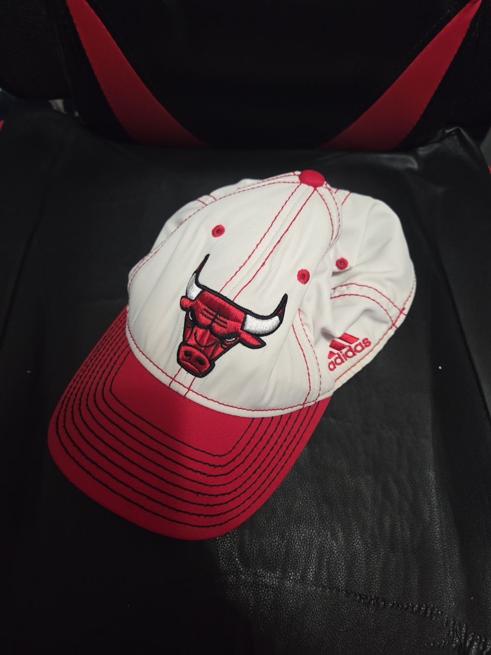 Adidas Chicago Bulls Red & White Baseball Cap